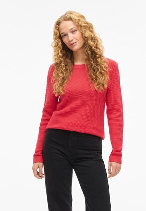 VIDALO O-NECK - Neule - hibiscus