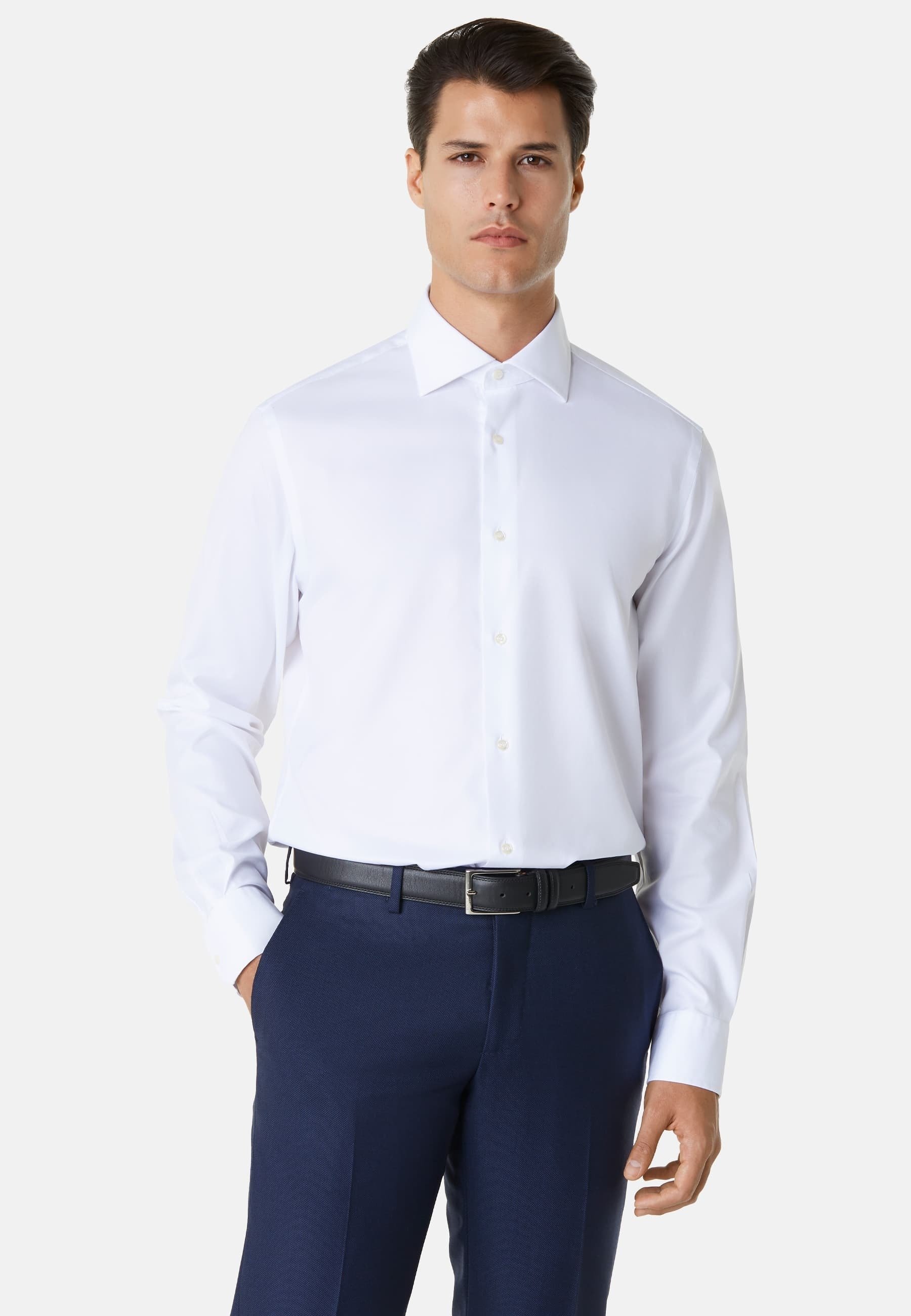 Boggi Milano ULTIMATE NON IRON SLIM FIT - Camisa elegante - white/blanco -  Zalando.es