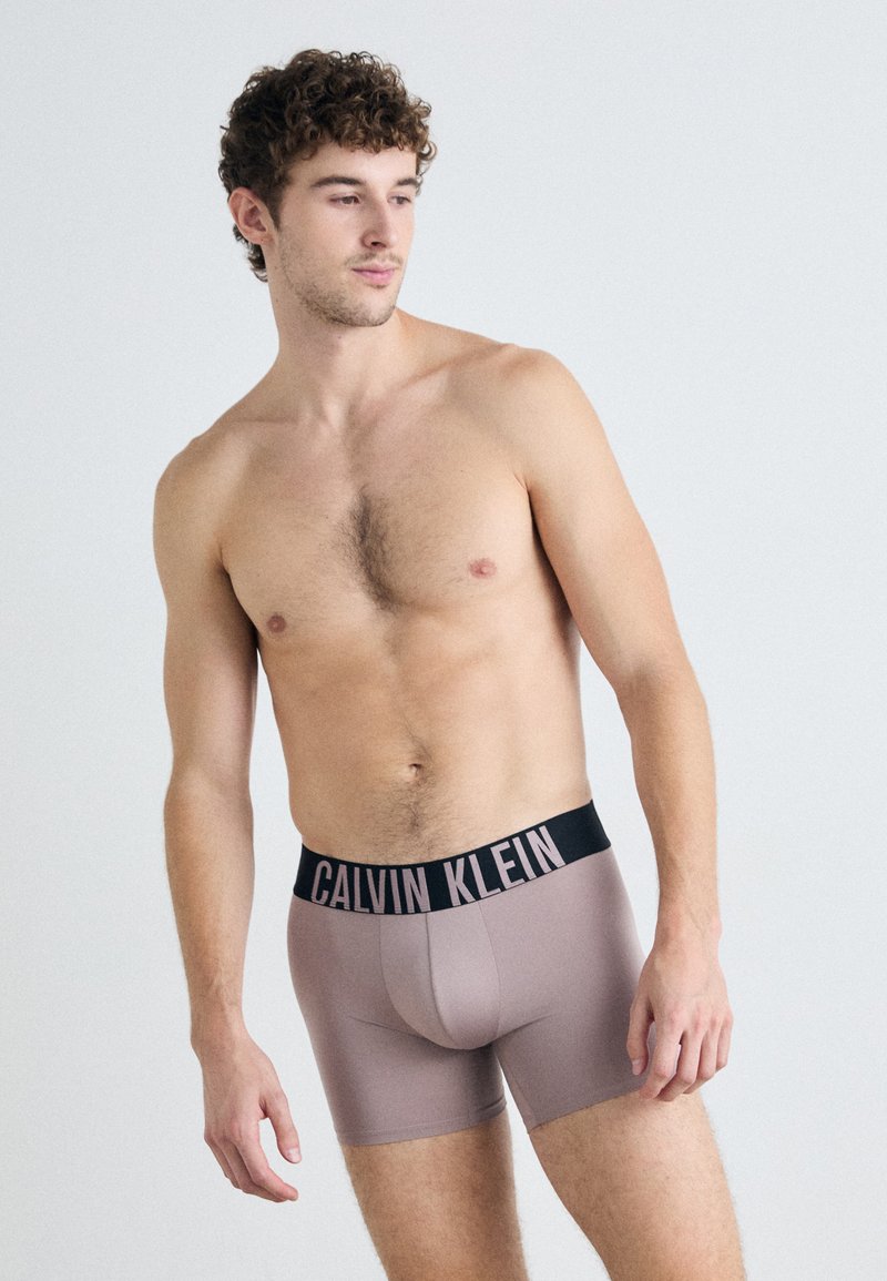 Calvin Klein Underwear INTENSE POWER 3 PACK - Uske bokserice - black/syrah/sand brown