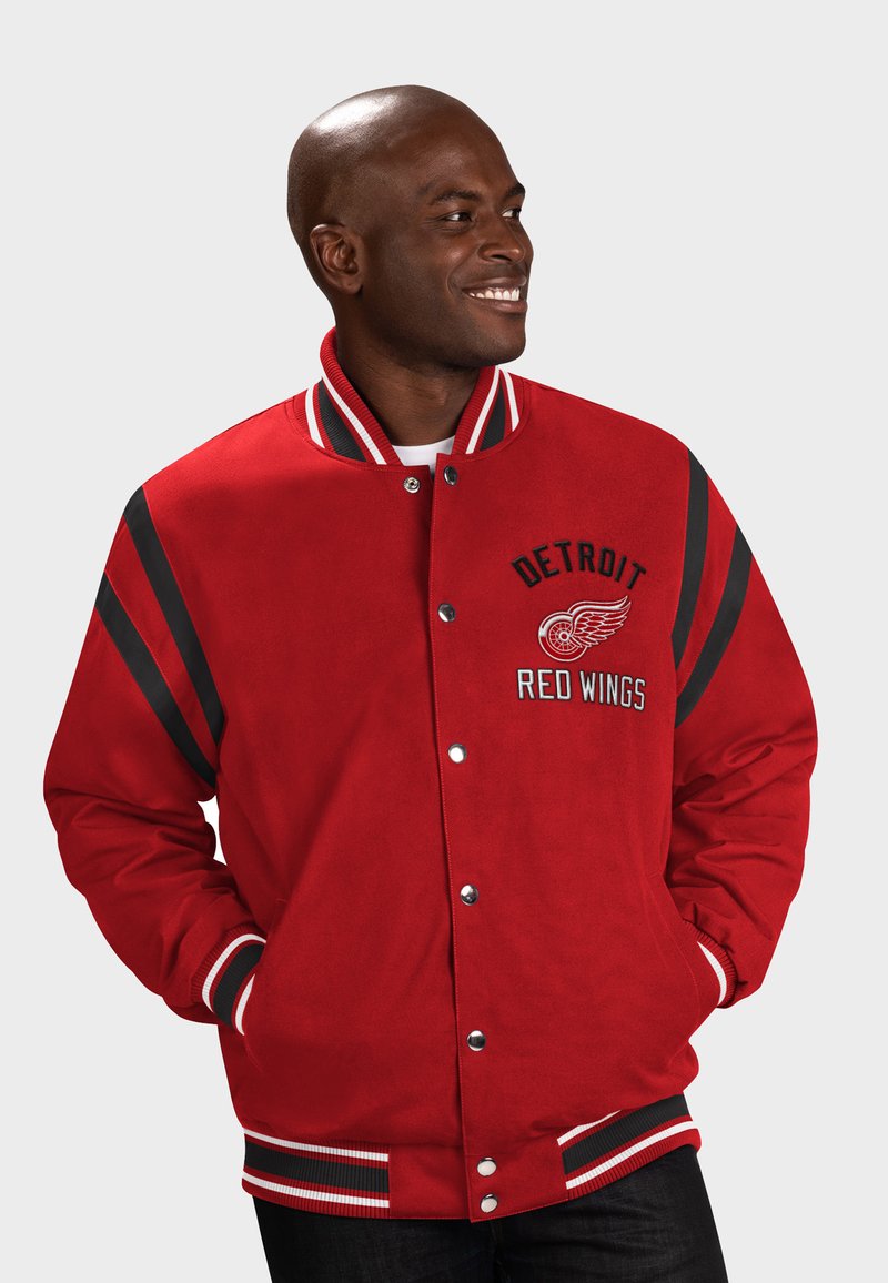 GIIISports TAILBACK VARSITY NHL DETROIT WINGS Bomber Jacket red