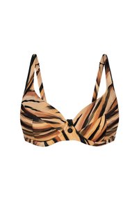 Niewybrane, stanik na duży biust lekko usztywniany zwierzęcy wzór