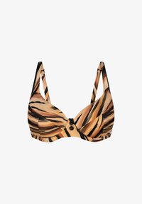 Niewybrane, stanik na duży biust lekko usztywniany zwierzęcy wzór