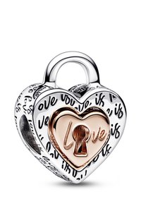 Pandora PADLOCK SPLITTABLE HEART - Charm - sterling silver and rose gold plated