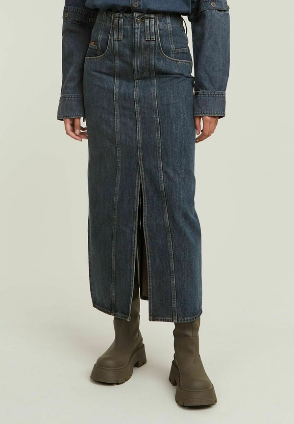 VIKTORIA - Denim skirt - worn in indigo gear