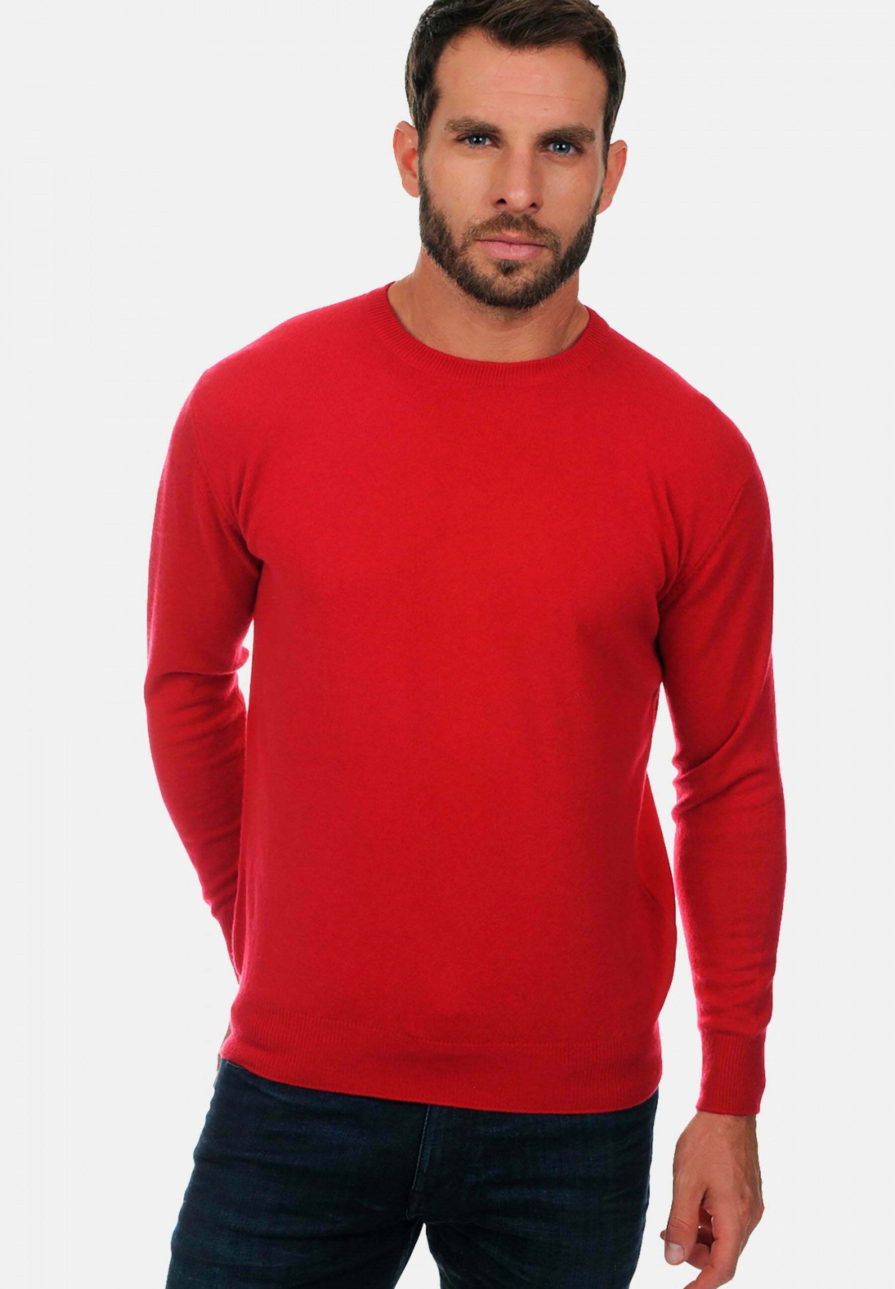 Kaschmir Pullover Bordeauxroter Pullover Herren Roter Pullover