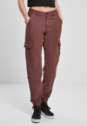 HIGH WAIST - Pantalon cargo - cherry
