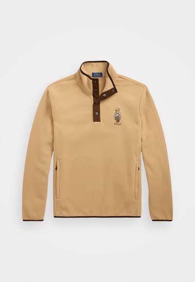 Polo Ralph Lauren POLO BEAR BRUSHED FLEECE PULLOVER - Flísová bunda - classic camel