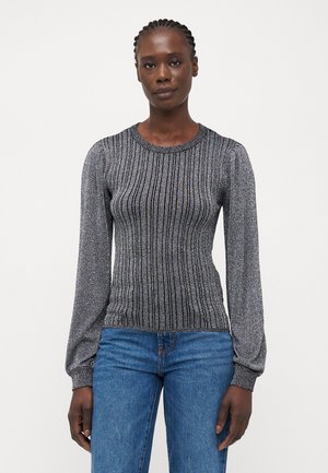 Vero Moda Tall VMTALIA O NECK  - Jumper - black/silver-coloured