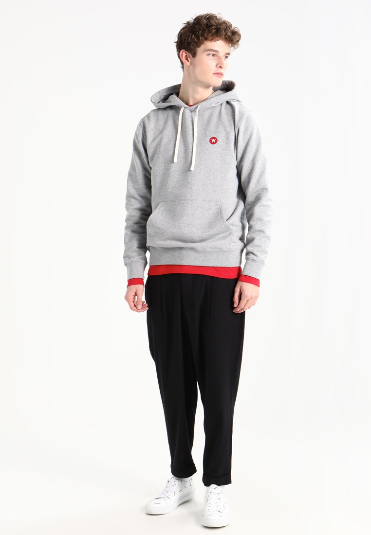 WOOD WOOD IAN - Kapuzenpullover - grey melange/grau-meliert - Zalando