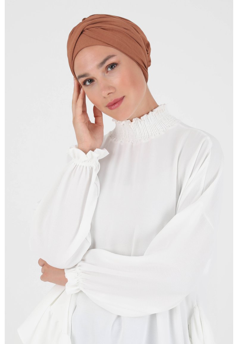 Modanisa PLAITED INSTANT HALIMA X - Pañuelo - brown/marrón - Zalando.es