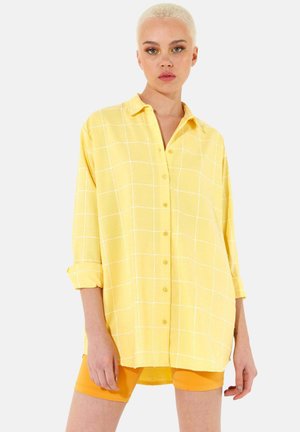 JACQUARD CHECK  - Button-down blouse - yellow
