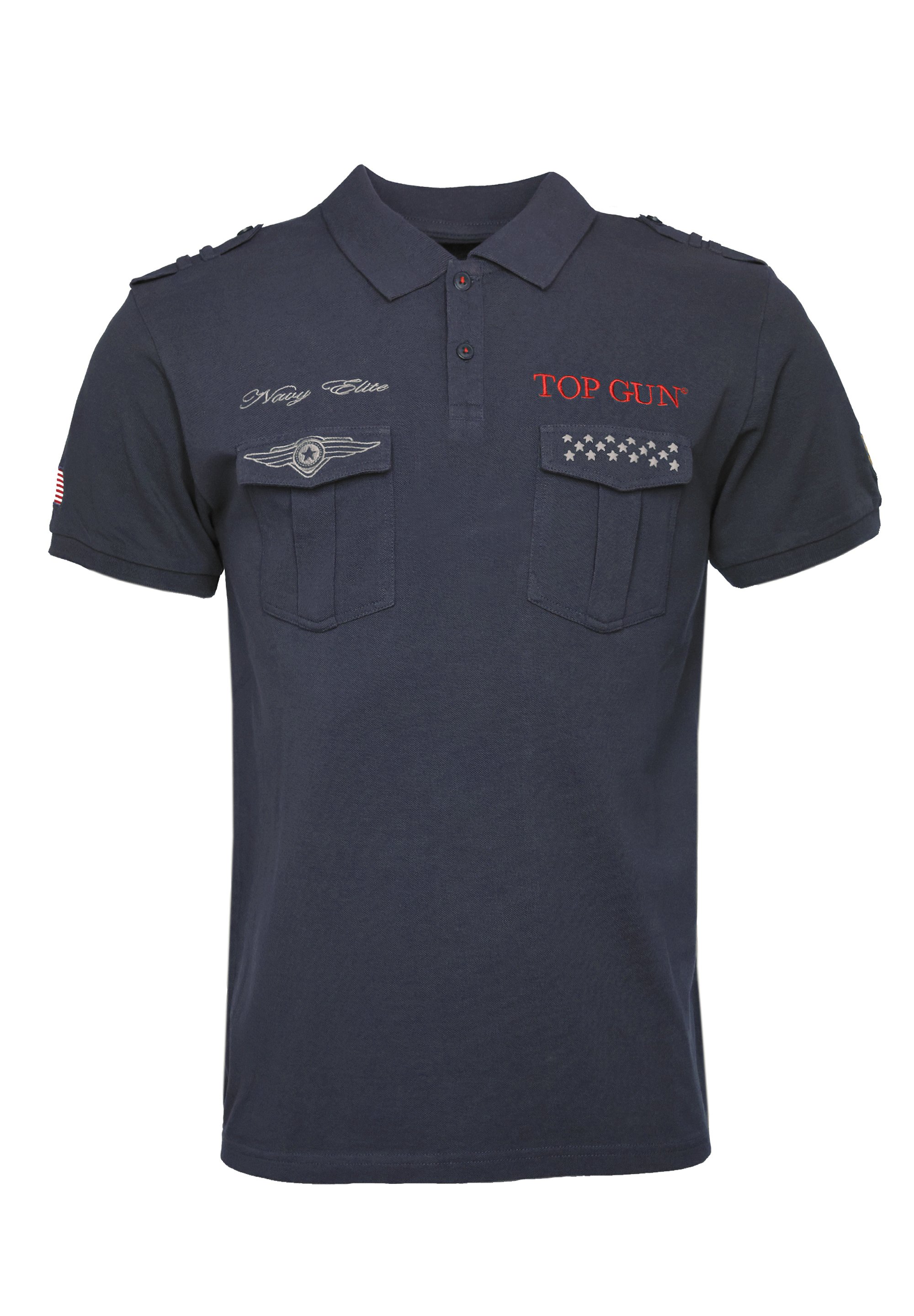 ⭐️とうべい⭐️ TOPGUNポロ オリーブ L TOP GUN® 