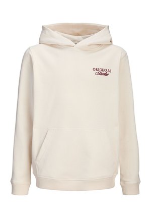 JORNORREBRO TYPO BACK HOOD SN JNR - Φούτερ με κουκούλα - antique white
