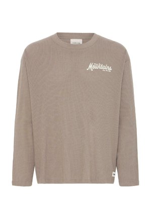 Solid, SDURTON WAFFLE BACKPRINT - Long sleeved top -  driftwood