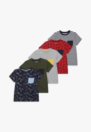 5 PACK - T-shirt z nadrukiem - khaki