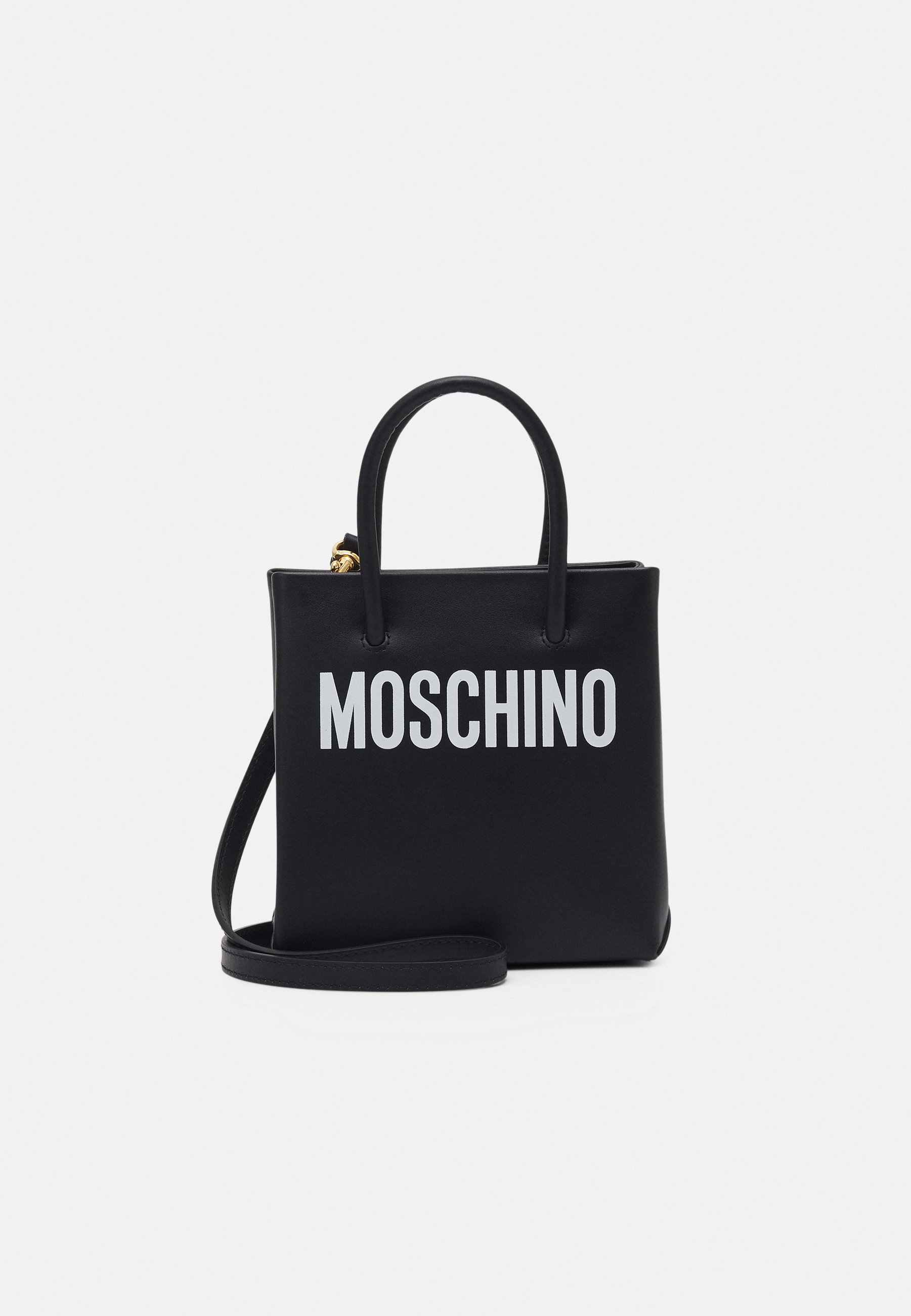 MOSCHINO BORSA TRACOLLA - Sac à main - black/white/noir - ZALANDO.FR