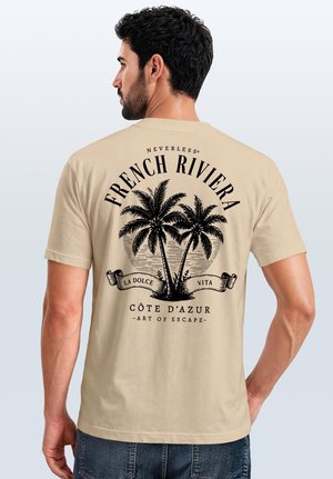 Neverless, Print T-shirt - slim fit natur