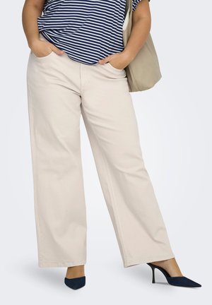 CARJUICY HOHE TAILLE 
 - Wide leg - ecru