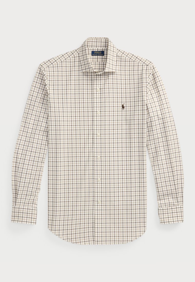 Polo Ralph Lauren CUSTOM FIT PLAID STRETCH POPLIN SHIRT - Chemise - cream/brown