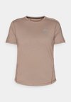 TRAIL TOP - Camiseta deportiva - mink brown/phantom/black