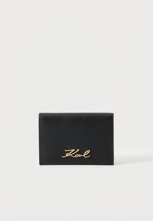 KARL LAGERFELD, SIGNATURE BIFOLD - Πορτοφόλι - black/gold-coloured