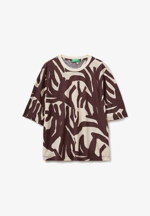 United Colors of Benetton, T-Shirt print - brown