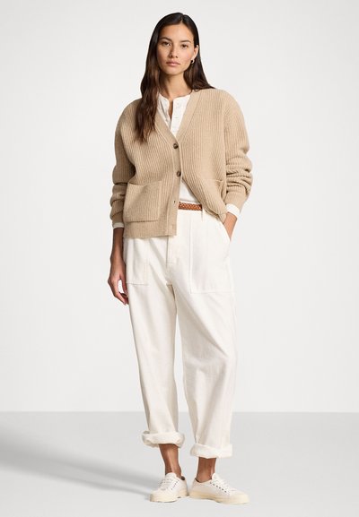 Polo Ralph Lauren WOOL-CASHMERE V-NECK CARDIGAN  - Cardigan - oatmeal melange