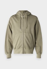 JJECHARGE OVERSIZE FADED ZIP HOODIE - Sweatjacke - silver sage