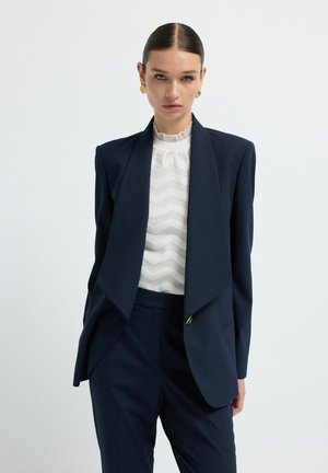 Blazer - striped navy blue