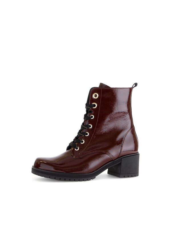 Schnürstiefelette - rot