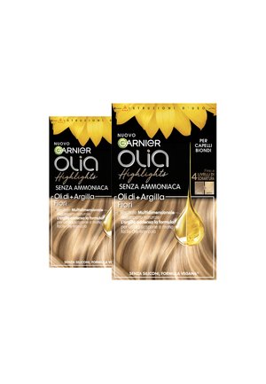 GARNIER OLIA HIGHLIGHTS PER CAPELLI BIONDI, DECOLORANTE FINO A 4 LIVELLO DI SCHIARITURA - 2 PACK - Tinte capelli - biondi