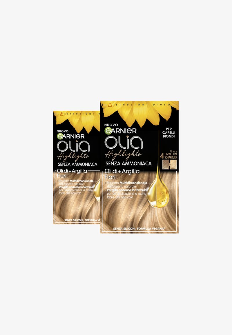 Garnier - GARNIER OLIA HIGHLIGHTS PER CAPELLI BIONDI, DECOLORANTE FINO A 4 LIVELLO DI SCHIARITURA - 2 PACK - Tinte capelli - biondi, Ingrandire