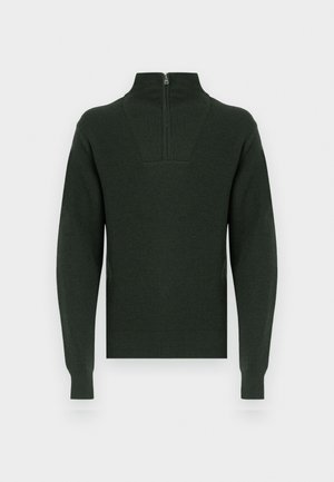 HALF ZIP SWEATER - Πουλόβερ - deep khaki