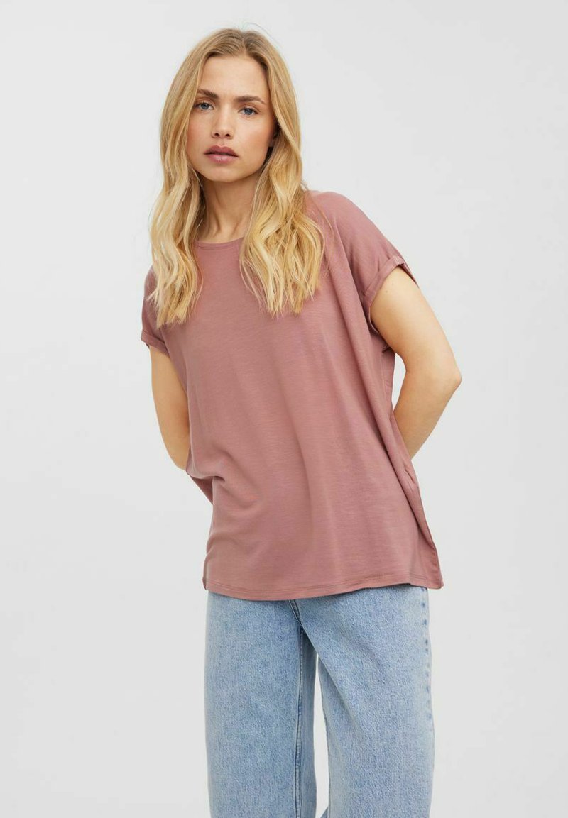 Vero Moda VMAVA PLAIN - T-shirt basic - burlwood