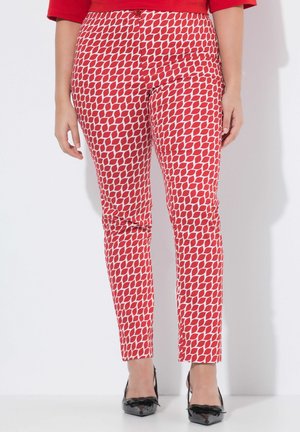 GRAPHIC LEAF PRINT ELASTIC WAIST  - Stoffhose - salsa