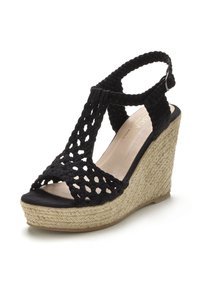 LASCANA Sandalen met sleehak - schwarz