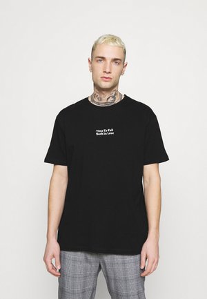 ROSE AND BARBED WIRE UNISEX - T-Shirt print - black