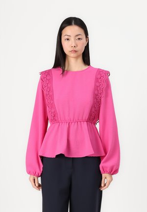 ONLMETTE PEPLUM DETAIL - Blouse - raspberry rose