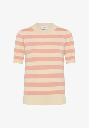 Saint Tropez, MILASZ SHORT SLEEVE BLOCK STRIPE - Nyomott mintás póló - blooming ivory block stripe