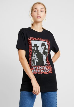 LADIES PINK FLOYD LOGO TEE - Printtipaita - black