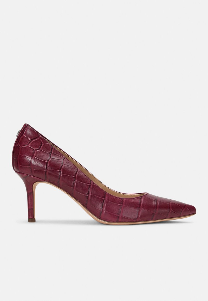 Lauren Ralph Lauren LANETTE CROCODILE EMBOSSED LEATHER PUMP - Decolleté - dark raspberry