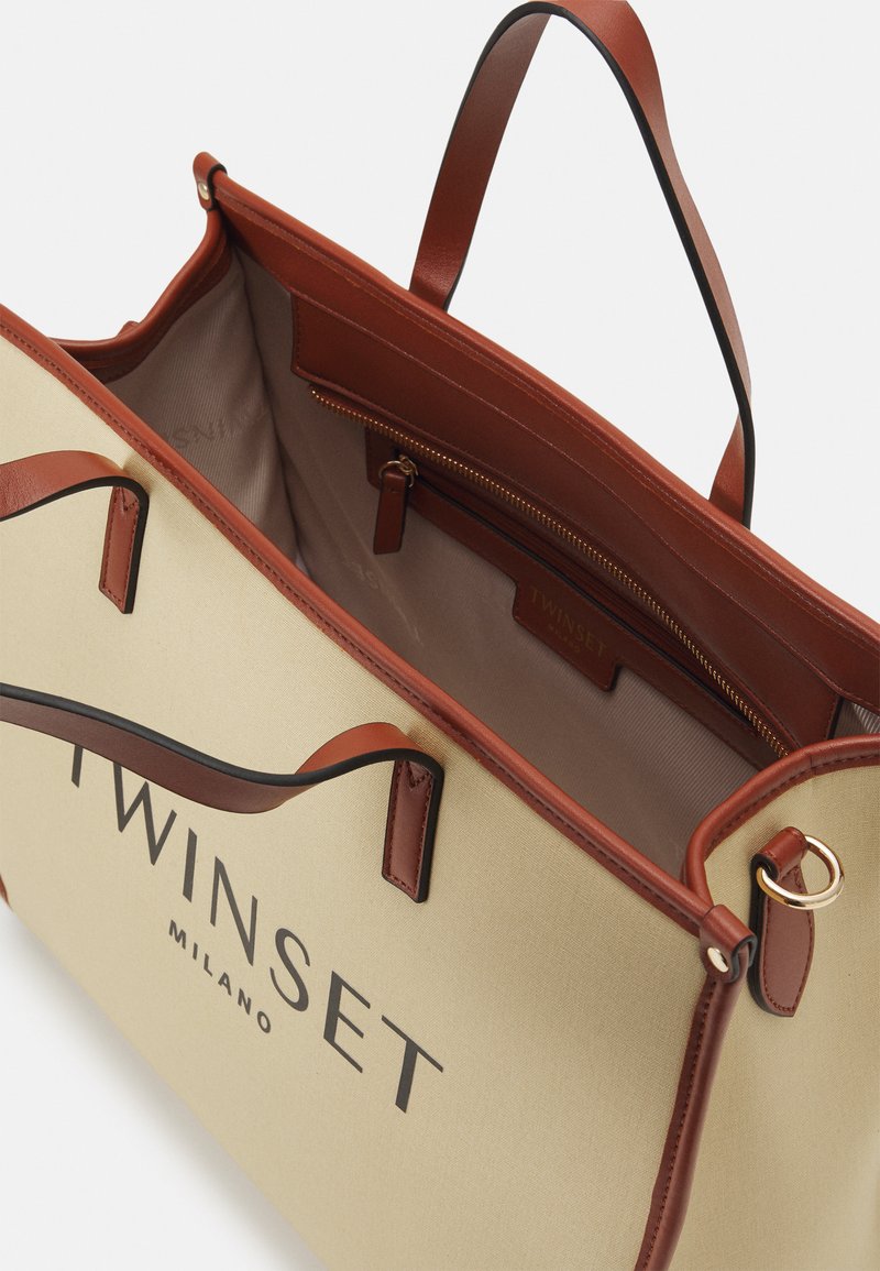 Damen Handtaschen | TWINSET LOGO LASERATO Shopping Bag cuban sand/sand - DI28579 Damen Handtaschen | TWINSET LOGO LASERATO Shopping Bag cuban sand/sand - DI28579
