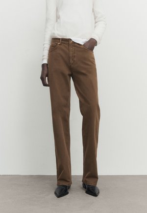 Straight leg jeans - brown