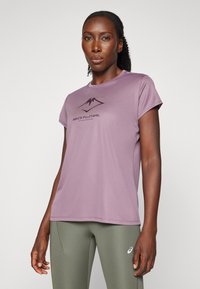 ASICS FUJITRAIL LOGO TOP - T-Shirt print - dusty mauve