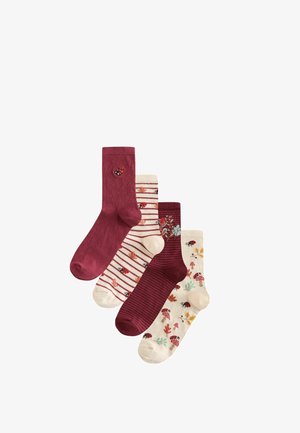 Next, ANKLE SOCKS 4 PACK . - Socks - berry red ladybird