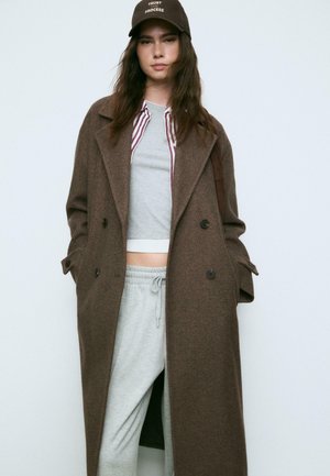 LONG OVERSIZE  - Klasický kabát - dark brown