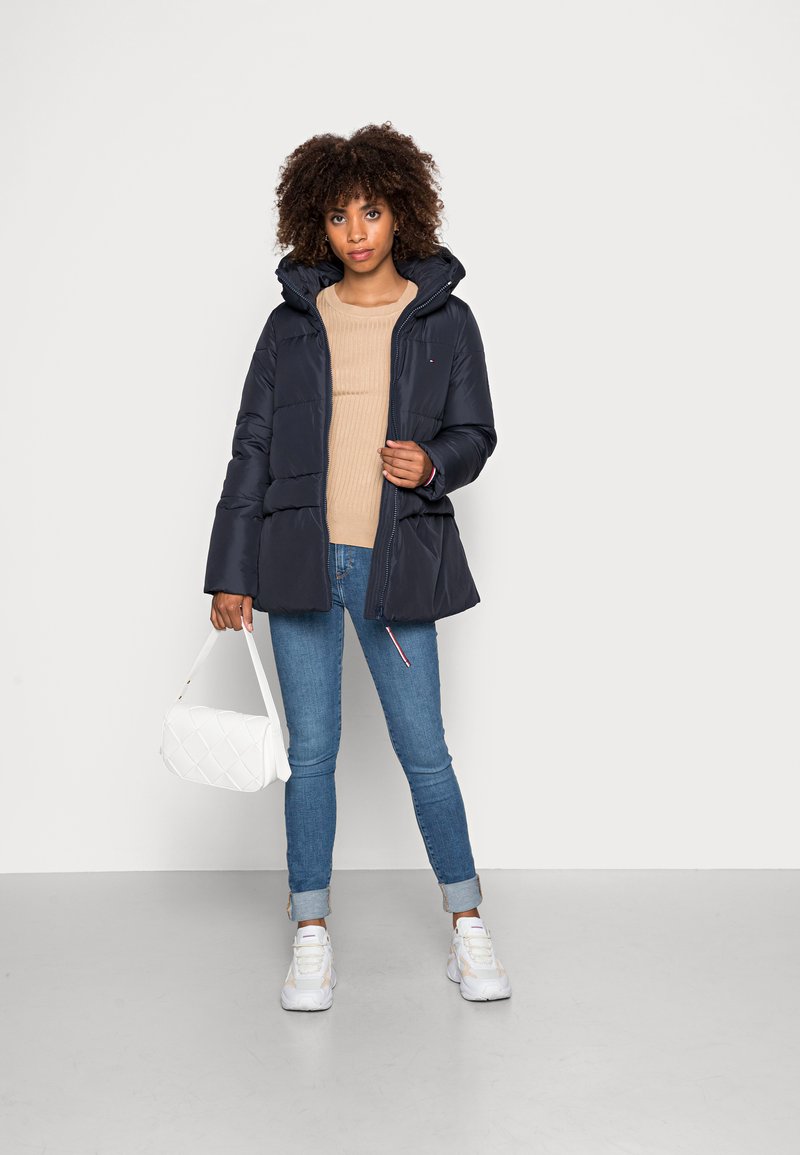 sorona padded logo coat