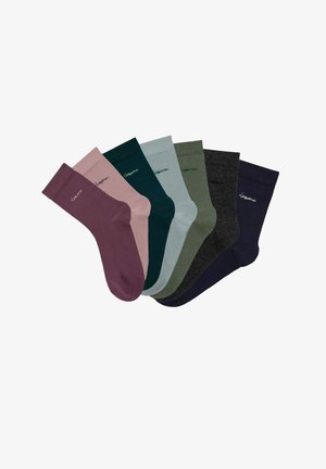 LASCANA, IN THE BOX 7 PACKS - Socken - altrosa beere petrol grün marine anthrazit meliert graugrün