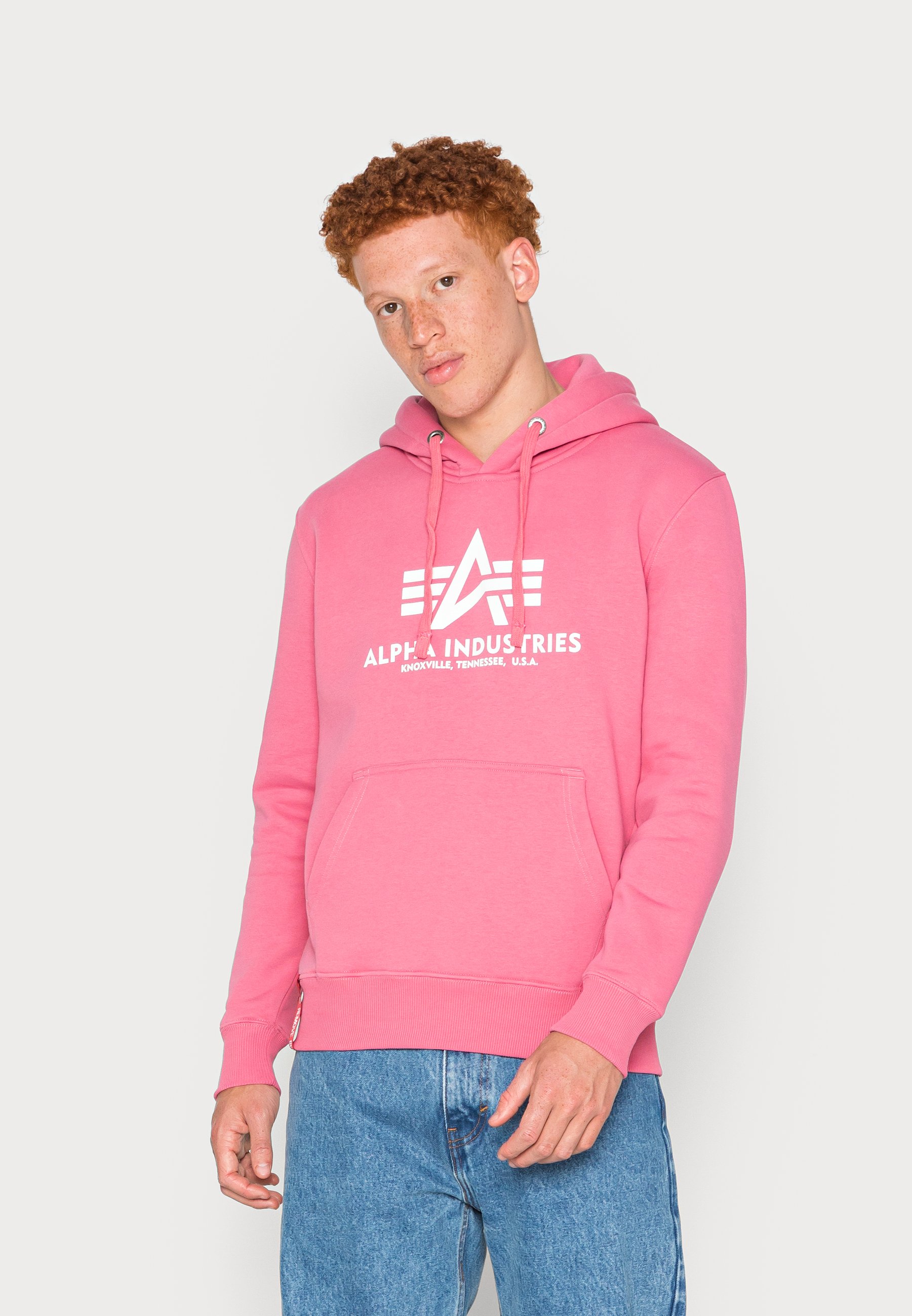 Alpha Industries HOODY - Hoodie - coral red/coral - Zalando.co.uk
