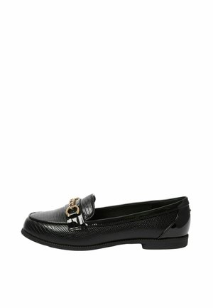 WIDE FIT - PATENT CHAIN DETAIL  WORKWEAR - Slipper - black